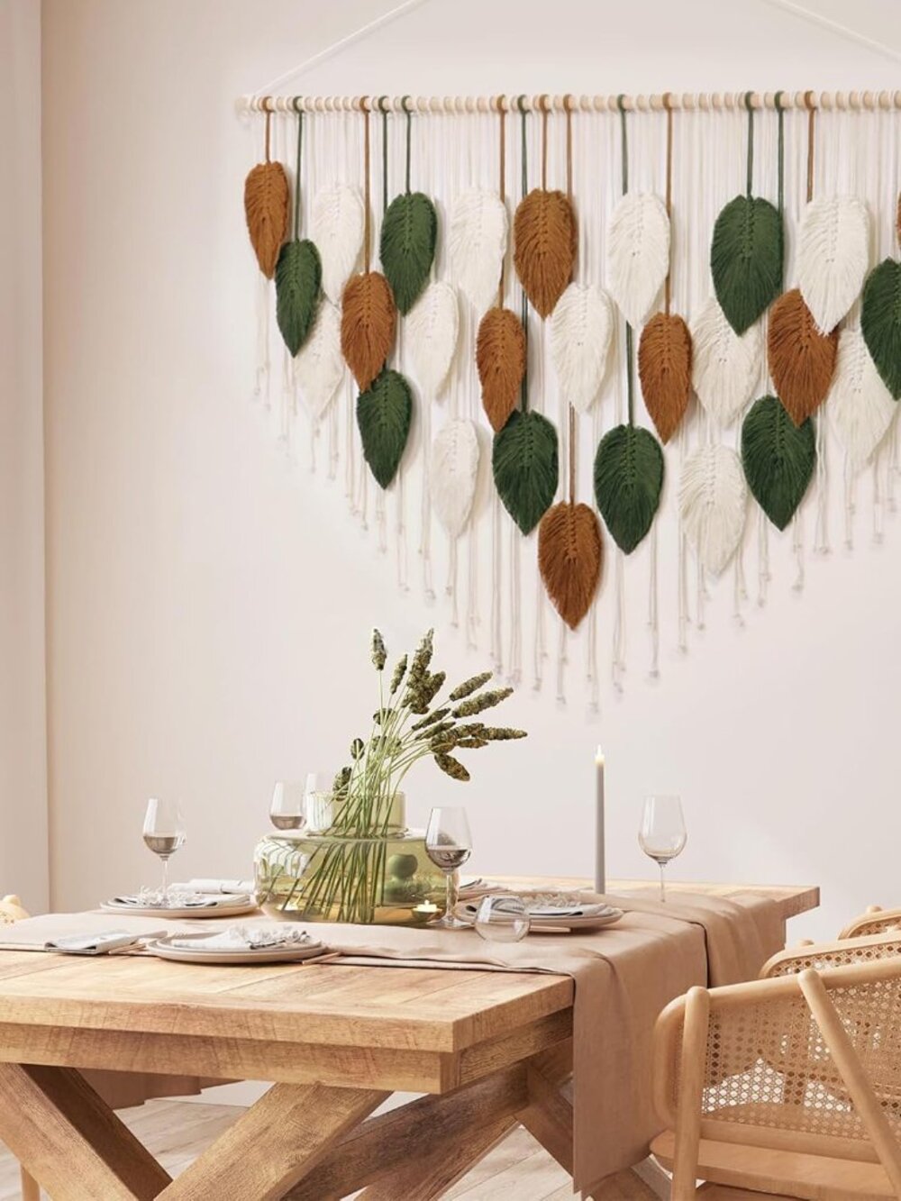 Large Macrame Wall Hanging Boho Woven Tapestry Chic Home Decor Wall Art | Modern - Picture 3 of 7